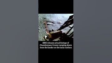 ISRO release video of Pragyan rover ramping down from the lander to the lunar surface.