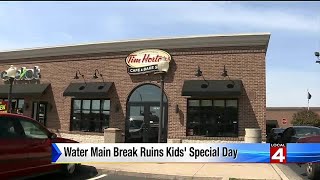 Water main break ruins kids’ special day