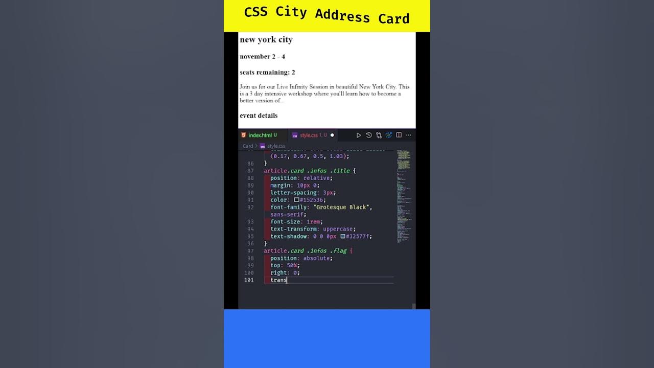 Explore the CSS Address Card Effect Create Stunning Card Address ...