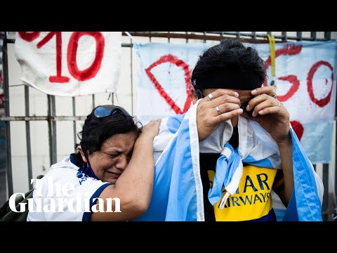 Fans in Argentina and Naples mourn death of Diego Maradona