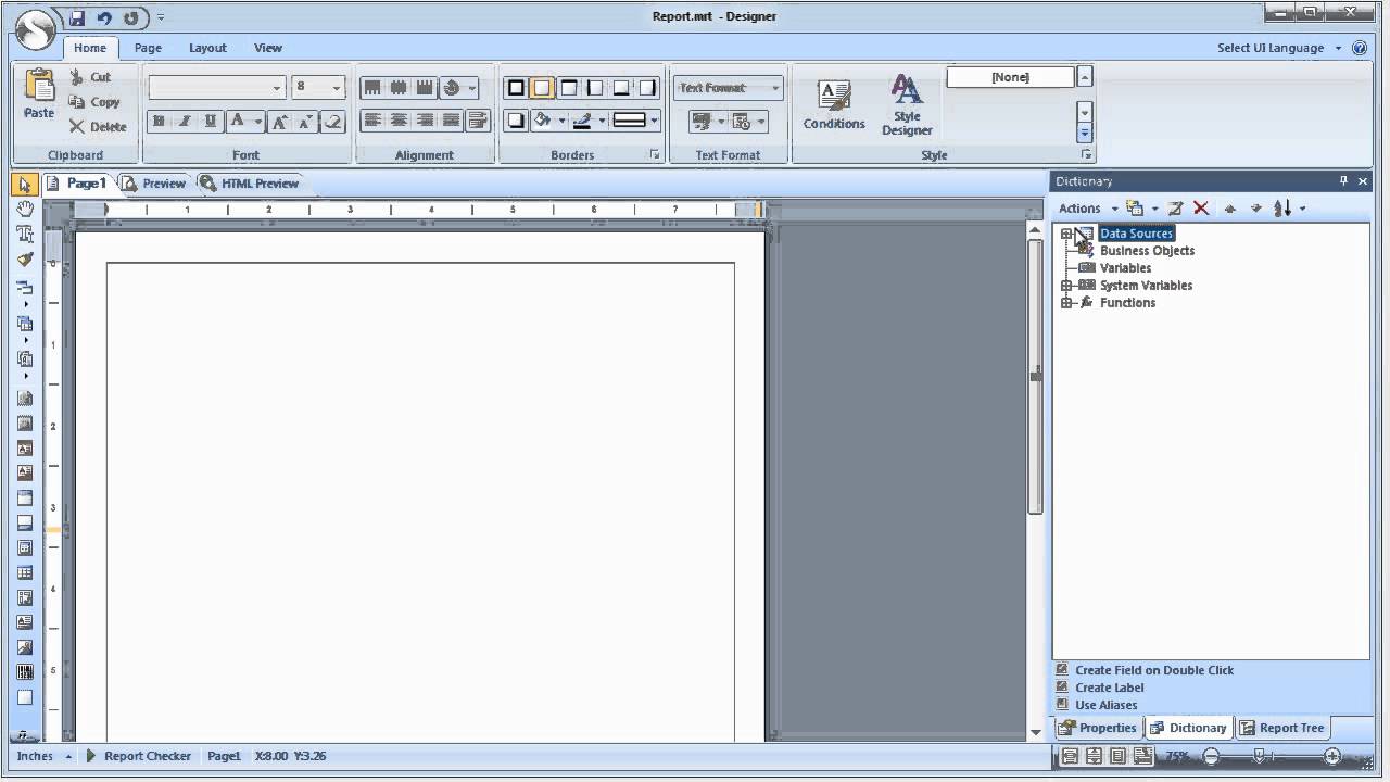 Importing XSD Schema in Report Designer - Stimulsoft Reports -[Shot on