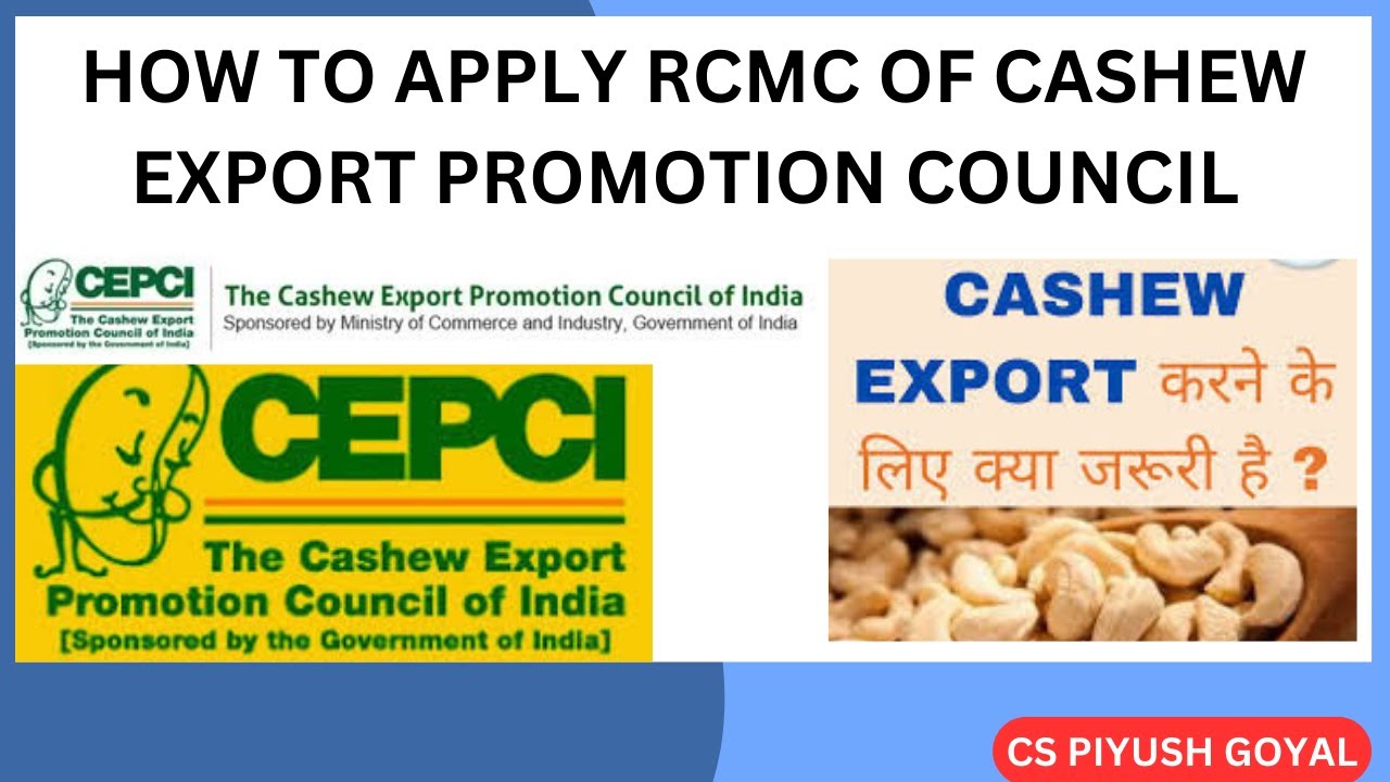 How to apply cashew export promotion council RCMC | How to export Cashew or Kaju | How to apply RCMC