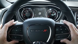 Steering wheel and cluster in the 2019-2023 Dodge Challenger