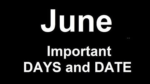 June Important Days and Dates (Remember via Short trick)