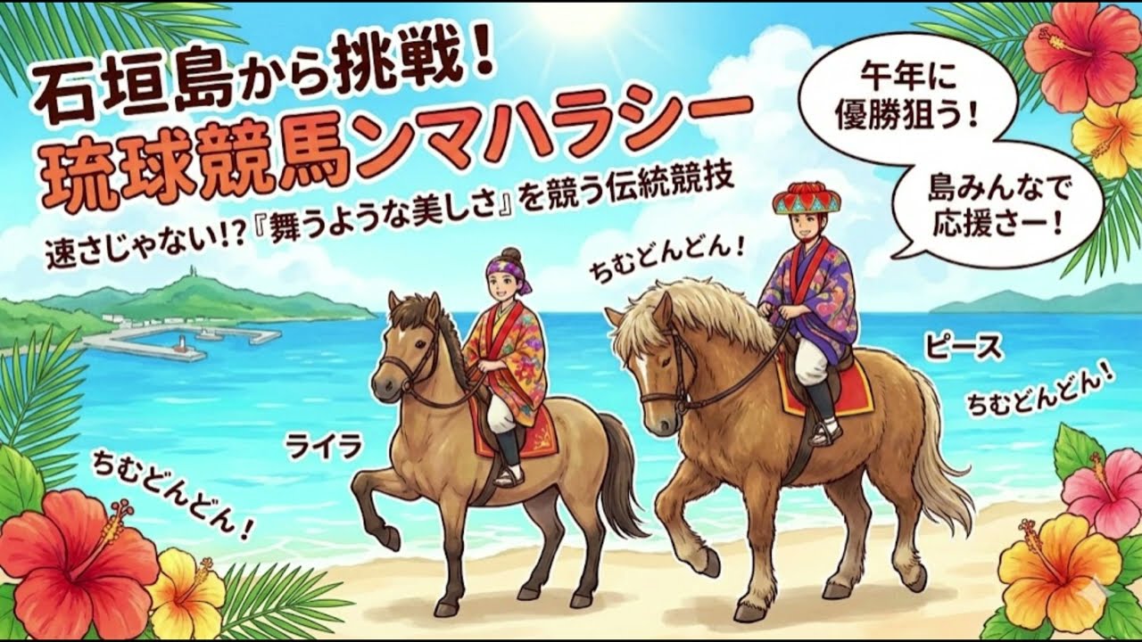 【琉球競馬】速さじゃない！「美しさ」を競うンマハラシーって？石垣島から挑戦！ / Ryukyu Horse Racing: Competing for Grace, Not Speed