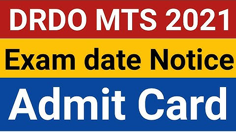 DRDO MTS EXAM DATE | DRDO MTS Tier 1 Exam | drdo