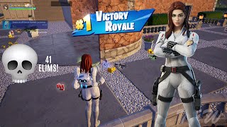 Black Widow Returns from the Dead 💀 | Fortnite ZB Solo Squads Gameplay | 41 Eliminations!