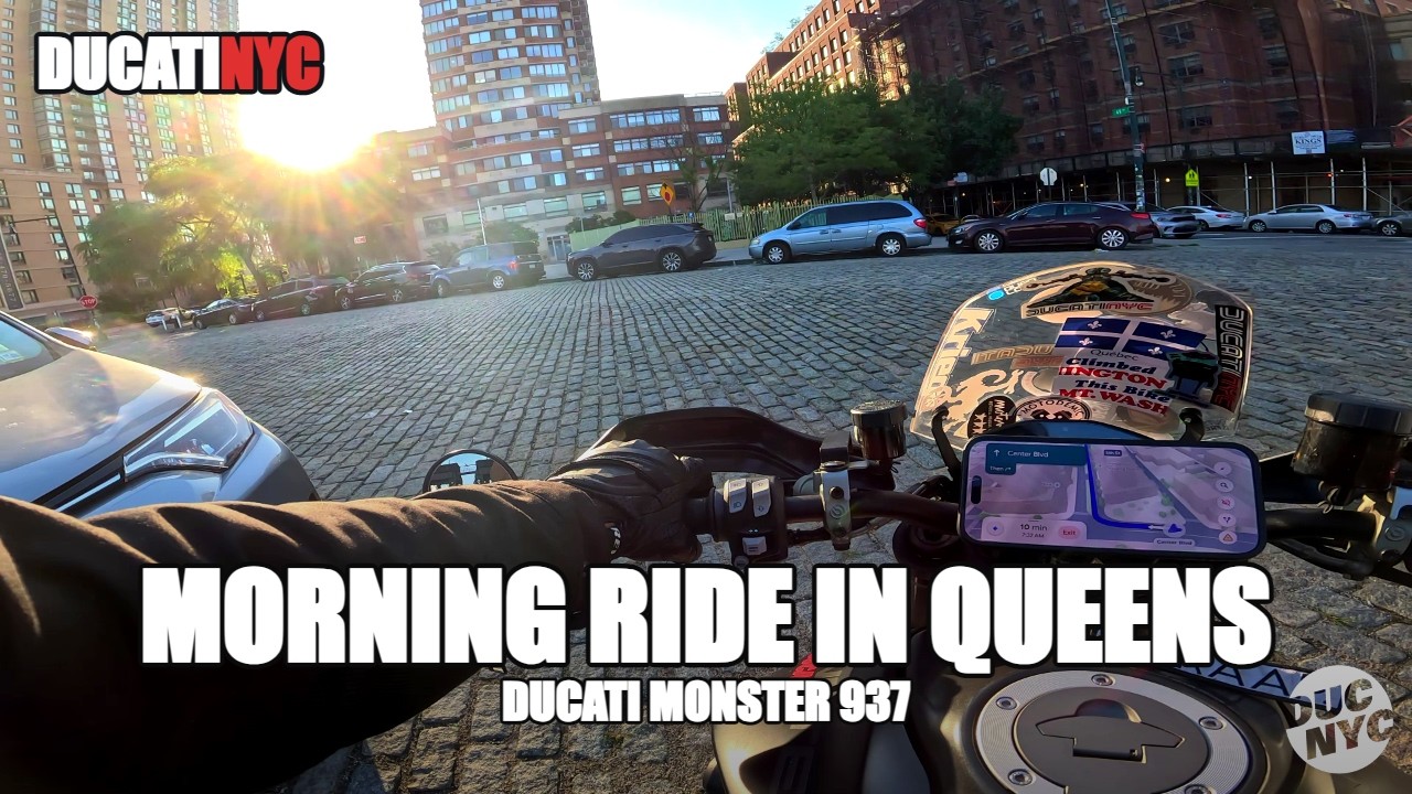 Morning Ride in Queens, New York | Ducati POV 4K ASMR