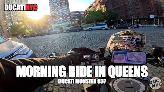 Morning Ride in Queens, New York | Ducati POV 4K ASMR