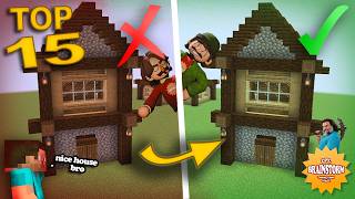 Top 15 Minecraft Tips That'll CHANGE The Way You Build