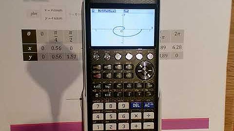 Using a Casio fx-CG50 for drawing Parametric Equations