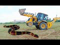 Jcb 3dx backhoe Working In Ground For Cleaness And Loading Tractor Of Mud | Jcb Video | BTC Company 