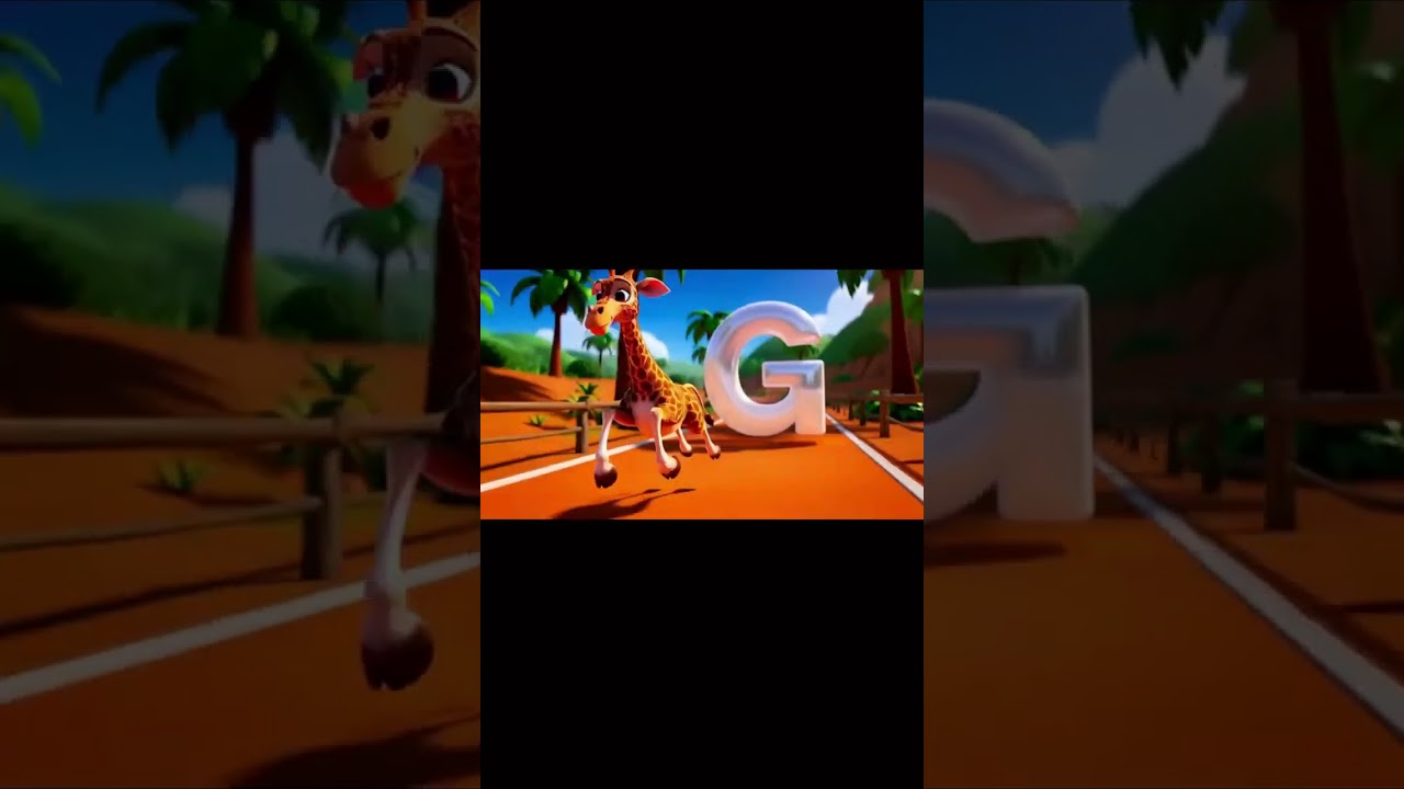 Colorful Safari Animals (EFGH) #shorts — EduKate YouTube video