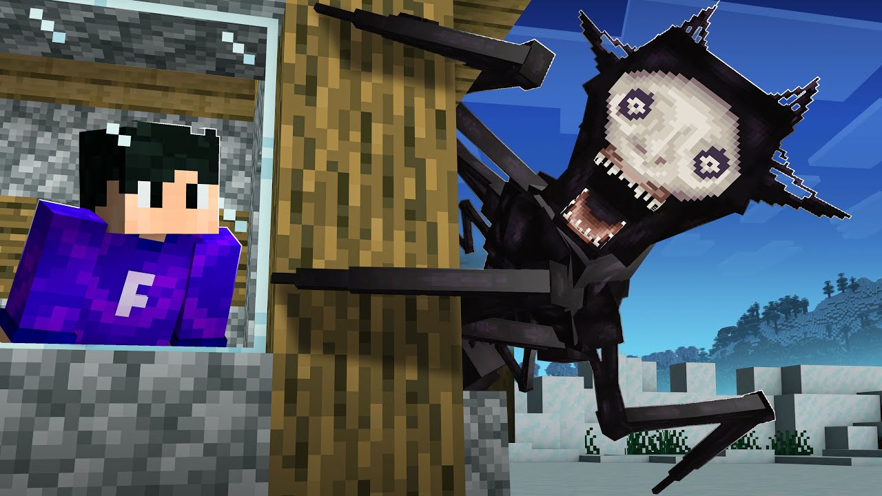 eu sobrevivi ao GROWLING MAN no Minecraft… (ALERTA DE ARACNOFOBIA)