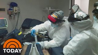 Amid an escalating coronavirus crisis in texas, hospitals are
straining their capacities. on tuesday the state set records for new
cases and hospitalizations...