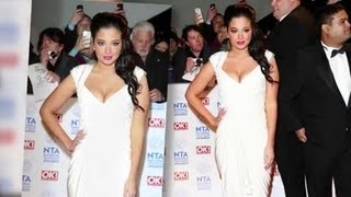 Tulisa Contostavlos Has A Wardrobe Malfunction At The National Television Awards - Splash News