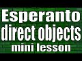 Esperanto direct objects (mini lesson)
