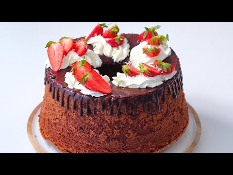 CHIFFON CAKE al Cioccolato Ricetta e Decorazione Facile