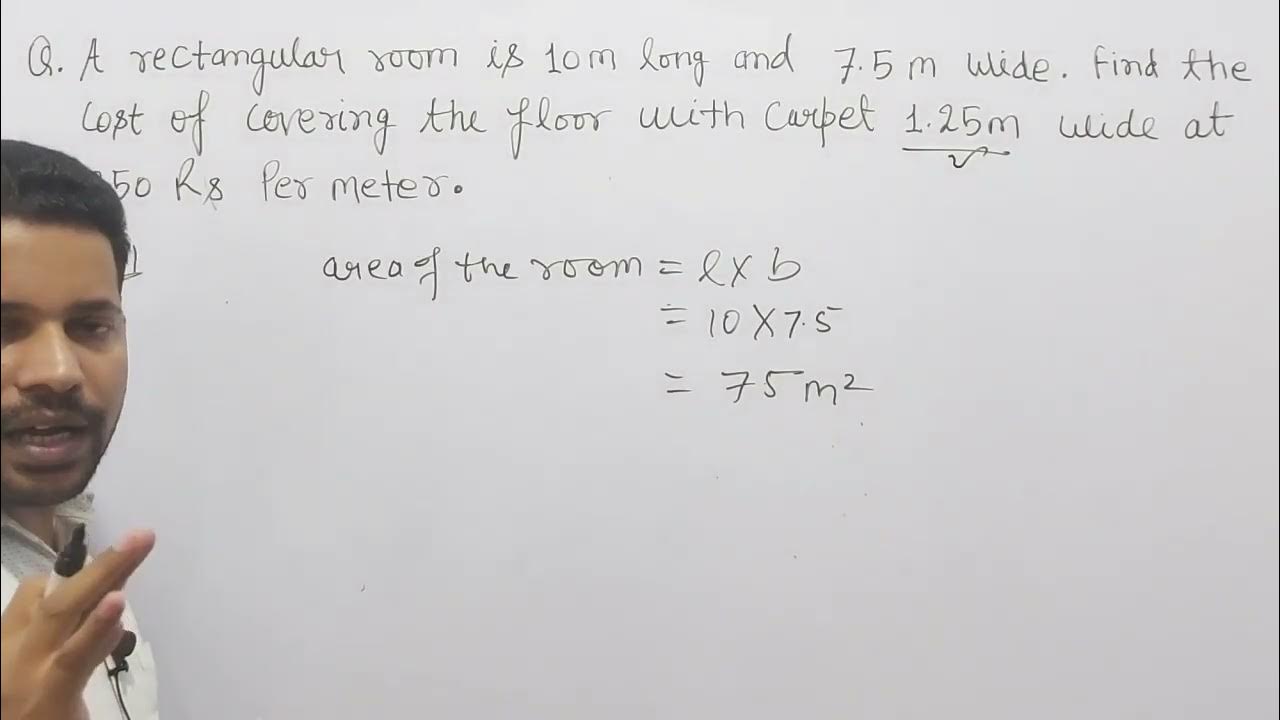 a Rectangular room is 10m long and 7.5m wide. find the cost of covering
