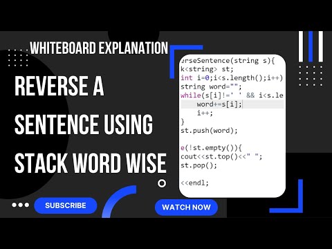 Reverse a sentence using stack | Introduction to Stack STL | Lec - 2