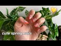 cute trendy spring nails!! *i tried my best*