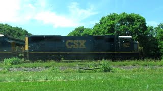 CSX M635-27 with CSX 4795 Flared Mac leading in Clyde NY 6-28-26 