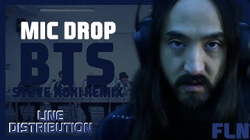 MIC DROP - BTS (Steve aoki Remix) | LINE DISTRIBUTION [PERFECT ACCURACY]