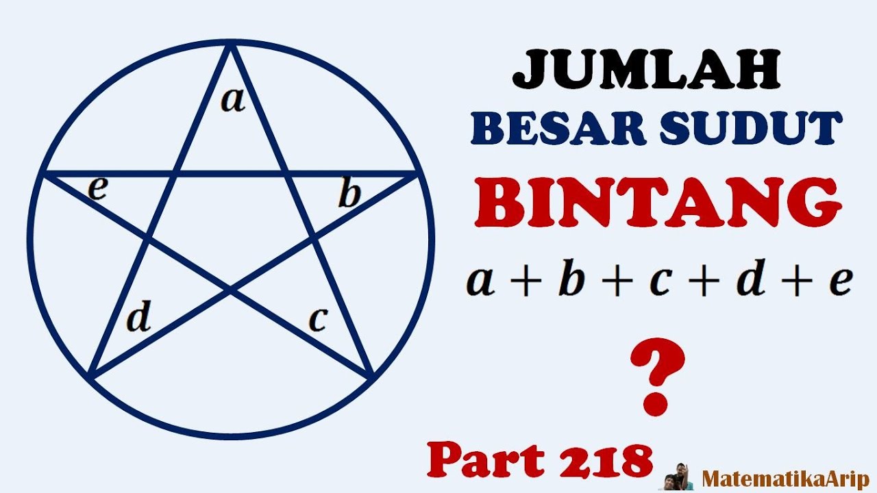 Menghitung Jumlah Besar Sudut  Bintang dalam Lingkaran 