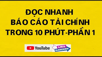 Đọc nhanh Báo cáo tài chính trong 10 phút Phần 1