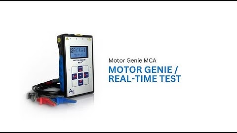 MOTOR GENIE MCA - Realtime Test Tutorial: core stator test, impedance, current frequency, phase angl