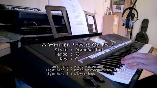 Vignette de la vidéo "A WHITER SHADE OF PALE - PSR S950 Cover"