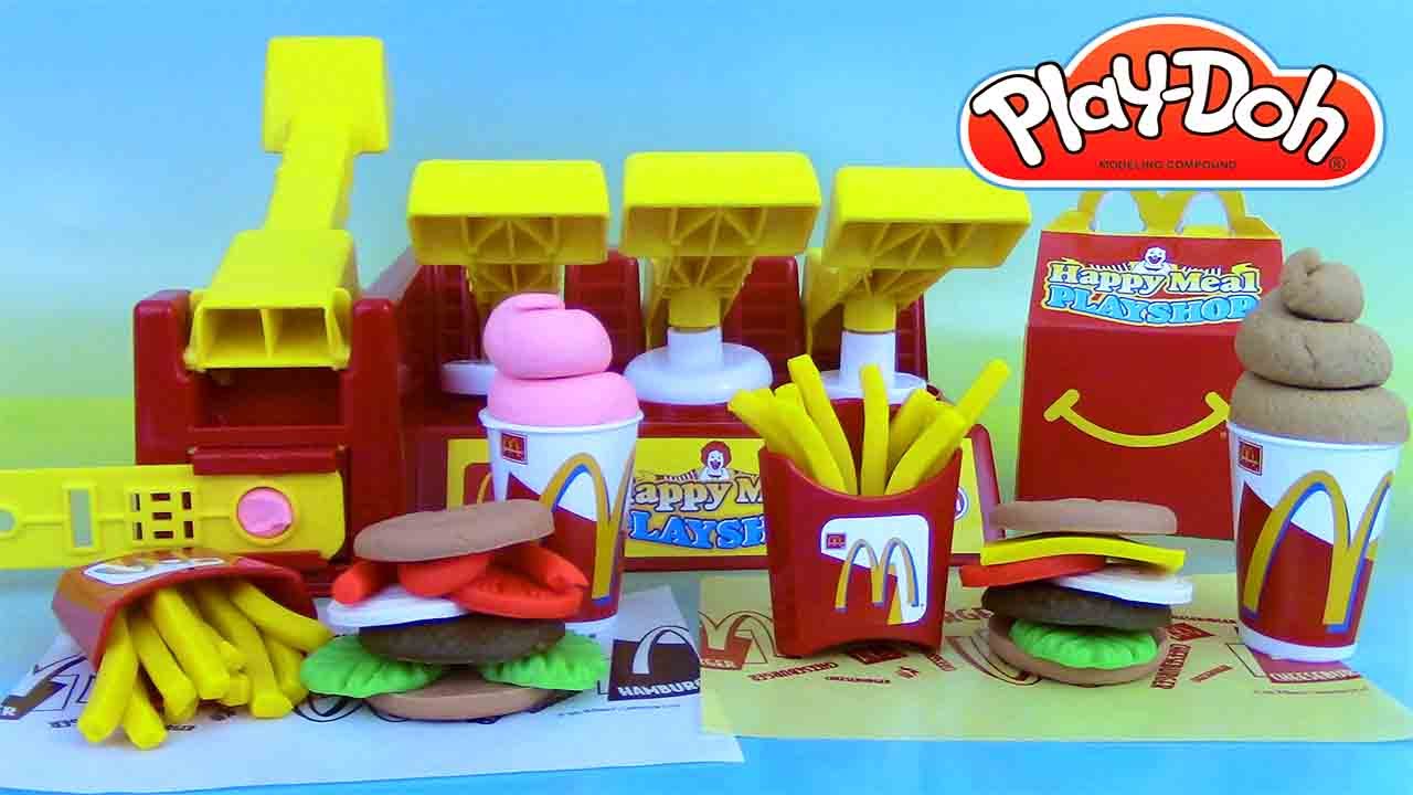 Pâte à modeler Play Doh Mcdonald's Happy Meal Playshop Playset Frites  Hamburgers 