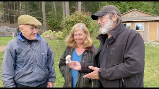 Paul Stamets with Leucoagaricus leucothites and friends, Victoria and Ian Watson