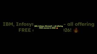 Top Free Certified Courses in 2025 🎓 | Microsoft, IBM, AWS, Infosys & More 💻🔥