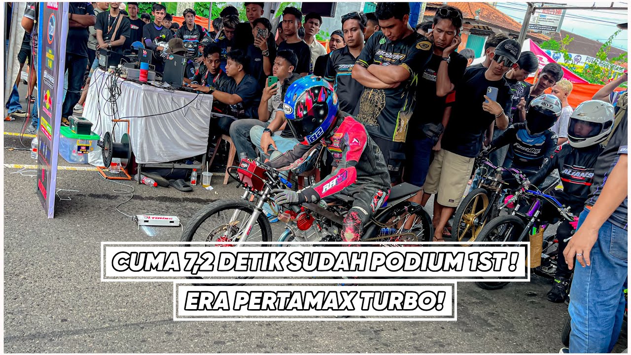 PERTAMAX TURBO CUMA BISA 7,2 DETIK  DI BEBEK 200CC ! BOMS DRAGBIKE 2026 BALI !