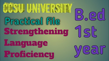 Strengthening Language Proficiency (EPC-1) practical file #B.ed 1st year #Ccsu University
