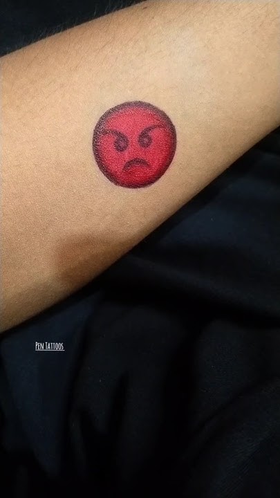  easy temporary pen Tattoo, emoji tattoo - YouTube