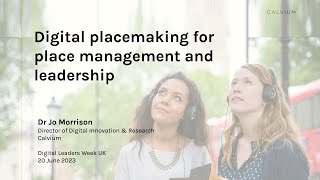 Digital placemaking for place management and leadership