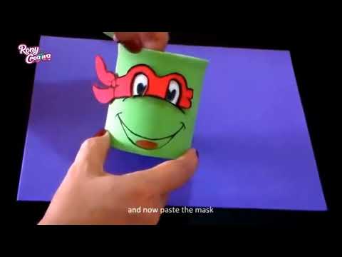 Lapiceros de TORTUGAS NINJA con latas recicladas