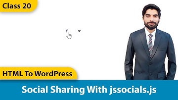 Social Sharing With jssocials.js | WordPress Theme Development | HTML To WordPress | Urdu / Hindi