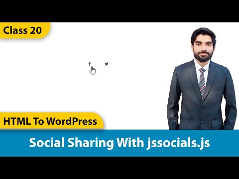 Social Sharing With jssocials.js | WordPress Theme Development | HTML To WordPress | Urdu / Hindi