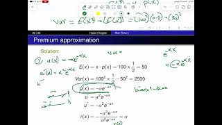 Chapter(3) part(4) Premium approximation
