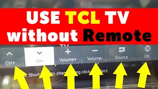 TCL TV Turn on without Remote | Use TCL TV without Remote