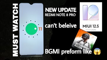 Redmi note 8 pro new update MIUI12.5 ANDROID 11🔥 Performance in BGMI is like 😱