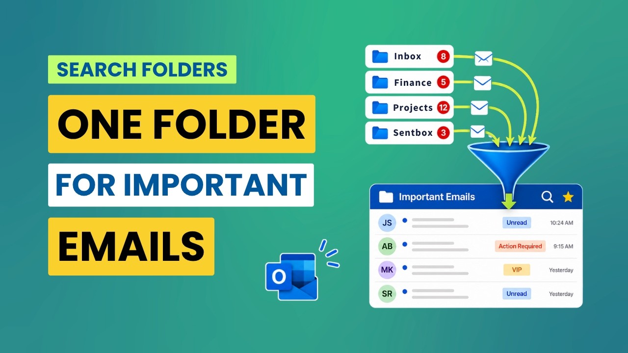 How to see all unread emails across folders in new Outlook with Search Folders