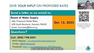 BWS Proposed Rate Increases