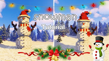 how to build snowman in minecraft tutorial