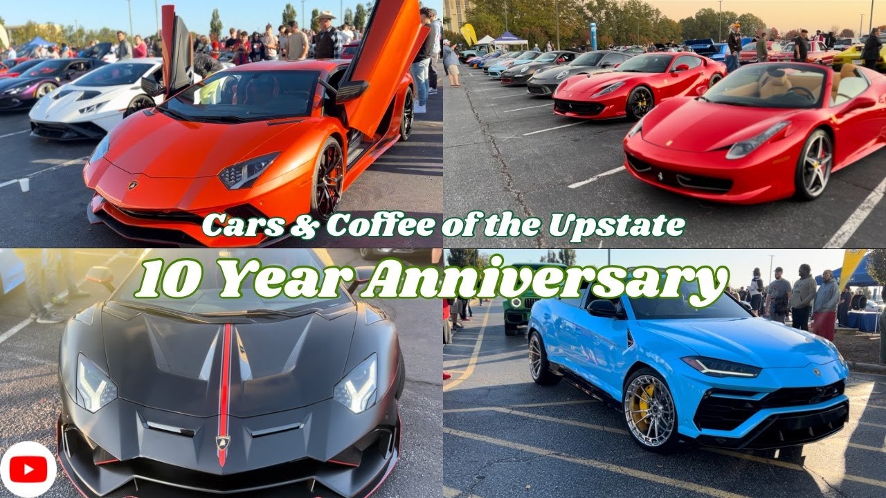 SUPERCAR TAKEOVER at Cars and Coffee of the Upstate!!! YouTube