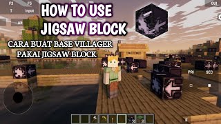 CARA CEPAT BUAT BASE VILLAGER PAKAI JIGSAW BLOCK DI MINECRAFT JAVA | ZALITH LAUNCHER