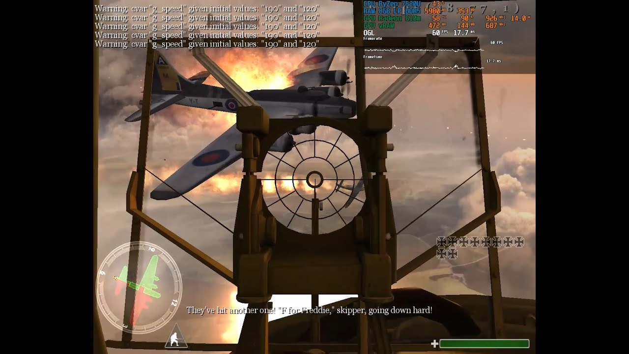 Call of Duty United Offensive, Bomber, HP Ryzen 7520u, Radeon 610m, No Commentary